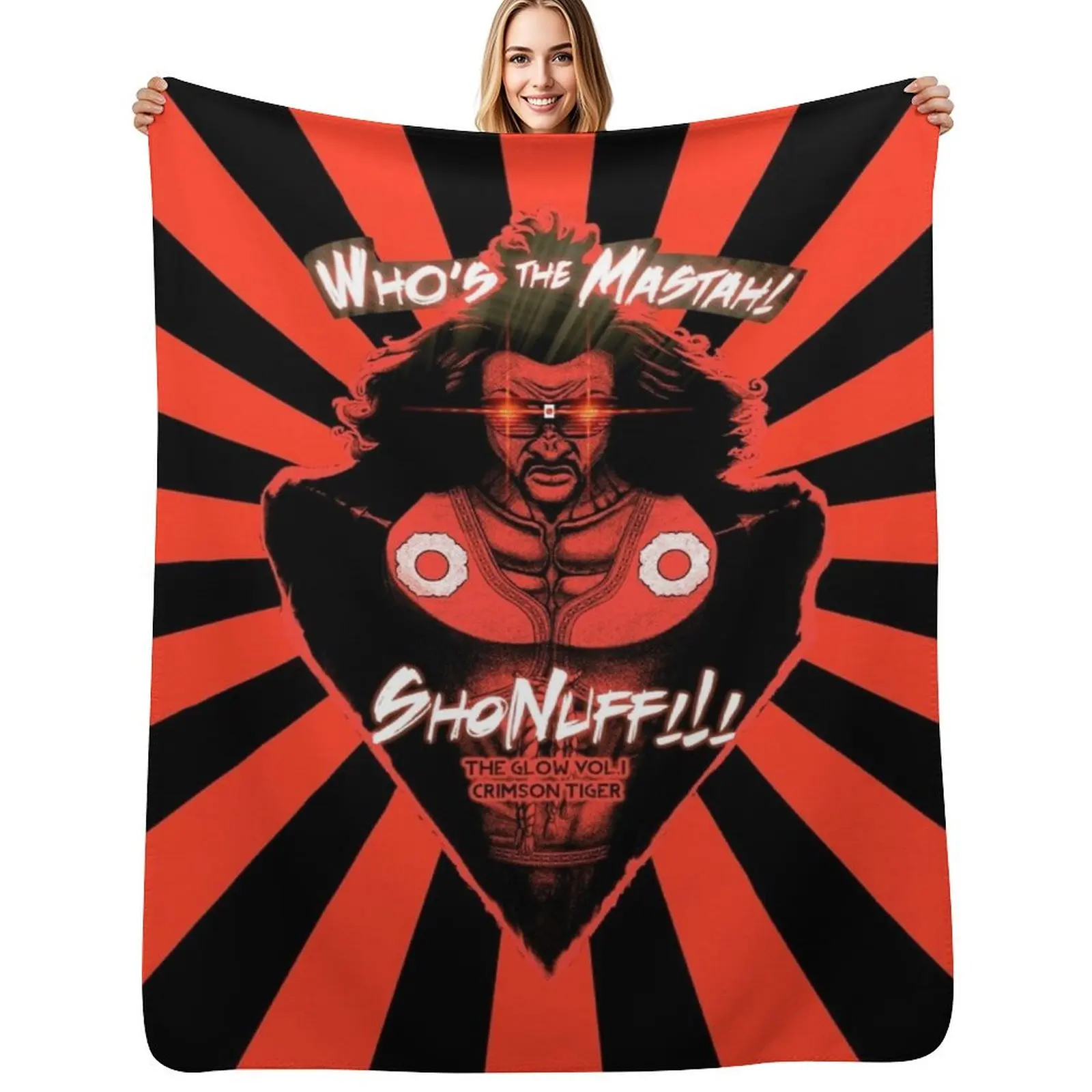 Sho Nuff - Rising Sun - Sepia - The Glow Vol.1 The Last Dragon Tribute Throw Blanket Bed linens Vintage Blankets