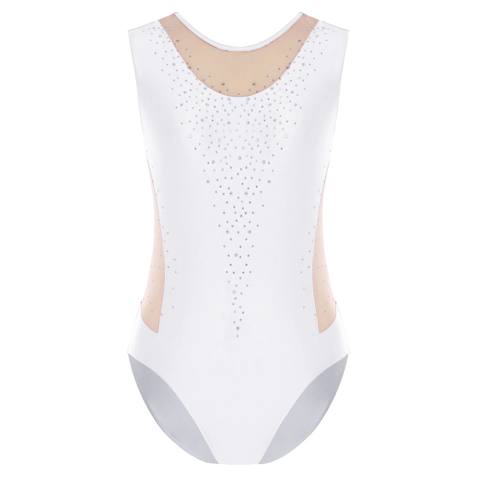 Damski strój gimnastyczny baletowy taneczny kostium na występy bez rękawów kontrastowy kolor body i krótki kardigan odzież taneczna