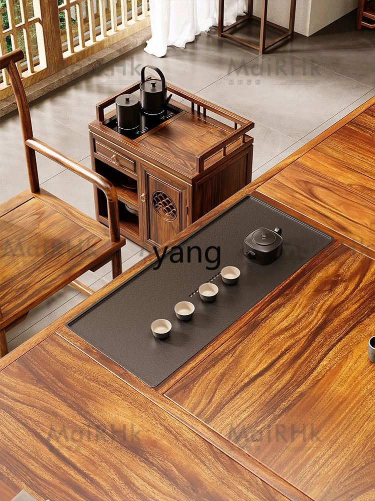 LH walnut tea table and chair combination solid wood new Chinese office tea tea table