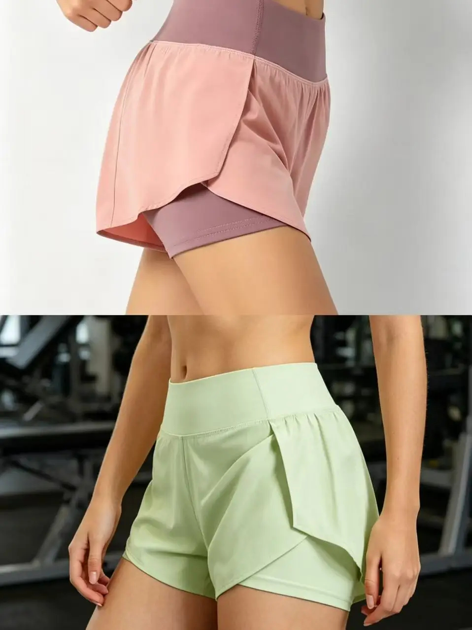 

2026 Women's High Waist Running Shorts with Liner Quick Dry Athletic Workout Shorts for Gym Fitness Jogging