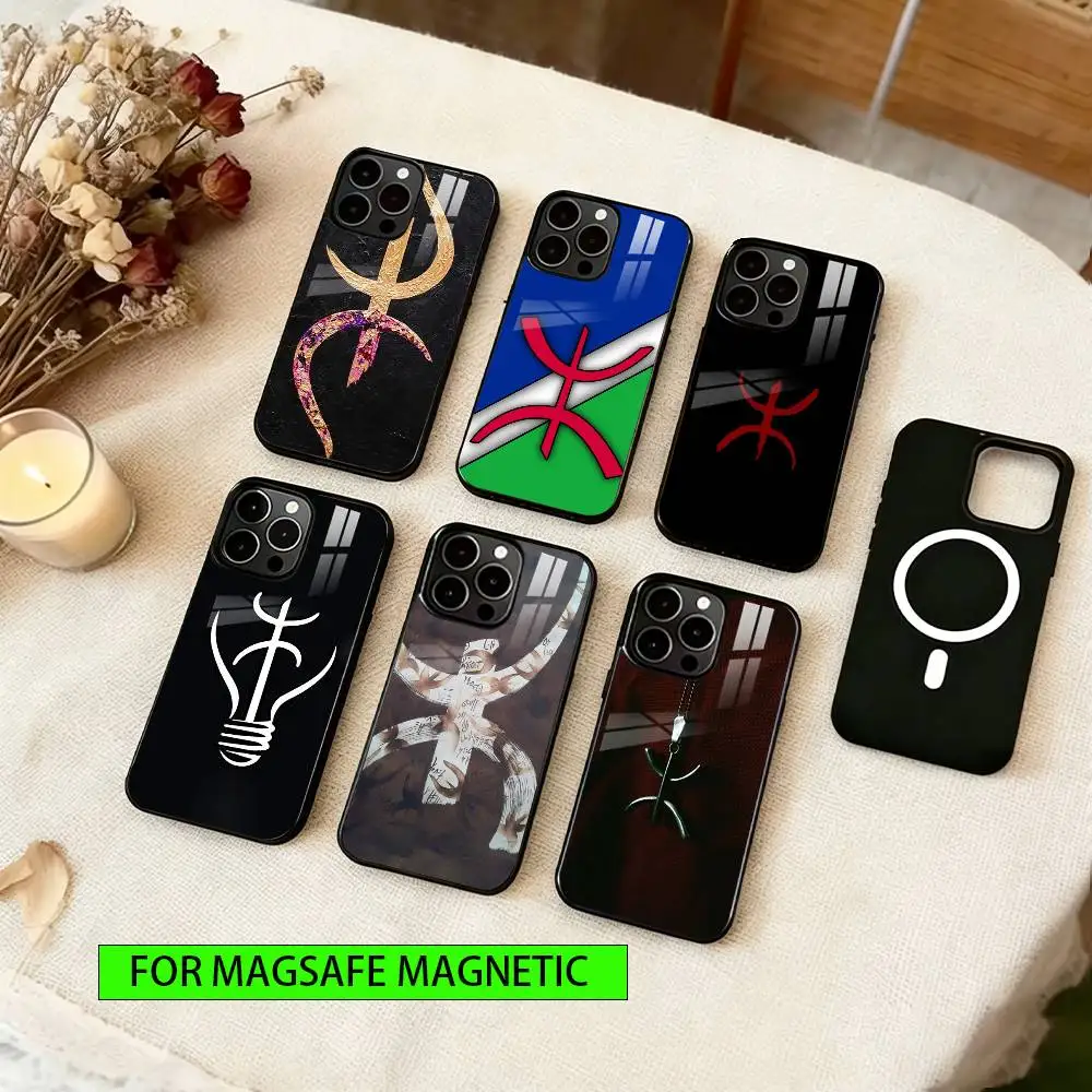 

Amazigh flag Phone Case For iPhone17,16,15,14,13,12,11 Plus,Pro Magnetic with Magsafe Wireless Charging