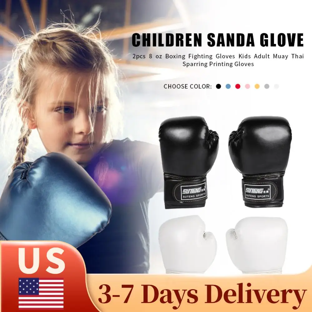 

2Pcs Kids Boxing Gloves PU Leather Training Gloves Breathable Kickboxing Gloves Muay Thai Mitts for Boys Girls Youth