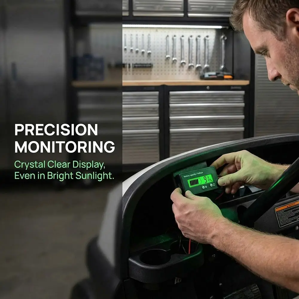 

Battery Testers Battery Gauge Monitor Indicator Battery Capacity Indicator Voltage Meter LCD Voltage Meter Capacity Monitoring