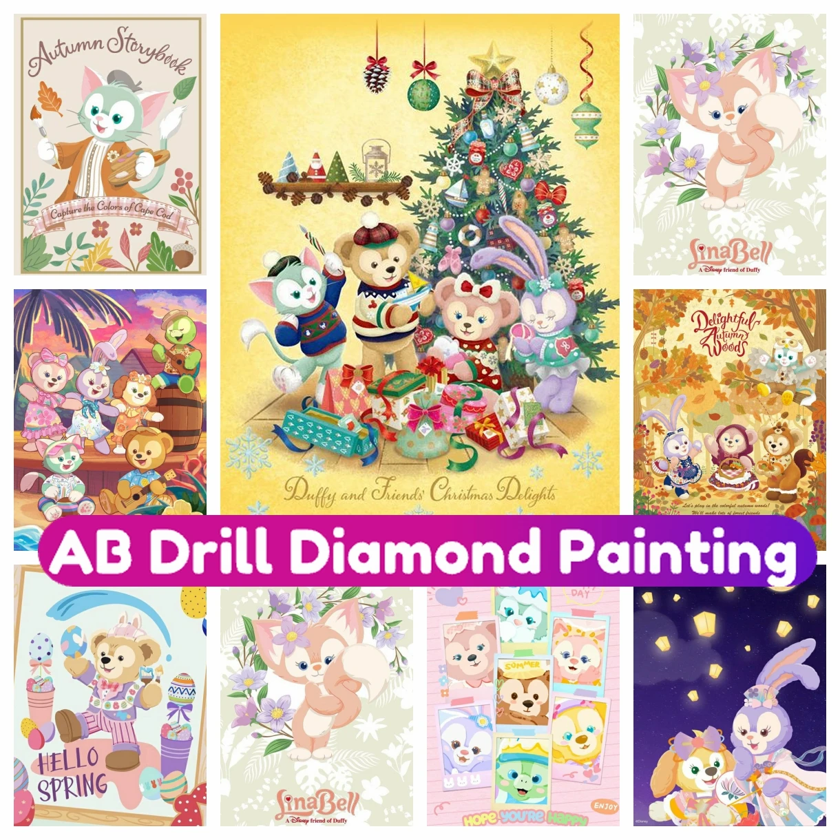 StellaLou Gelatoni Duffy Disney AB Diamond Painting Cute Cartoon Cross Stitch Kit 5D DIY Mosaic Embroidery Home Decor Kid Gift