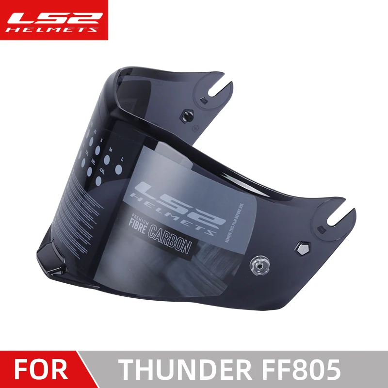 Original LS2 FF805 Motorcycle Helmet Visor ls2 THUNDER helmets transparent gold lens shield With Anti-fog Patch Holes