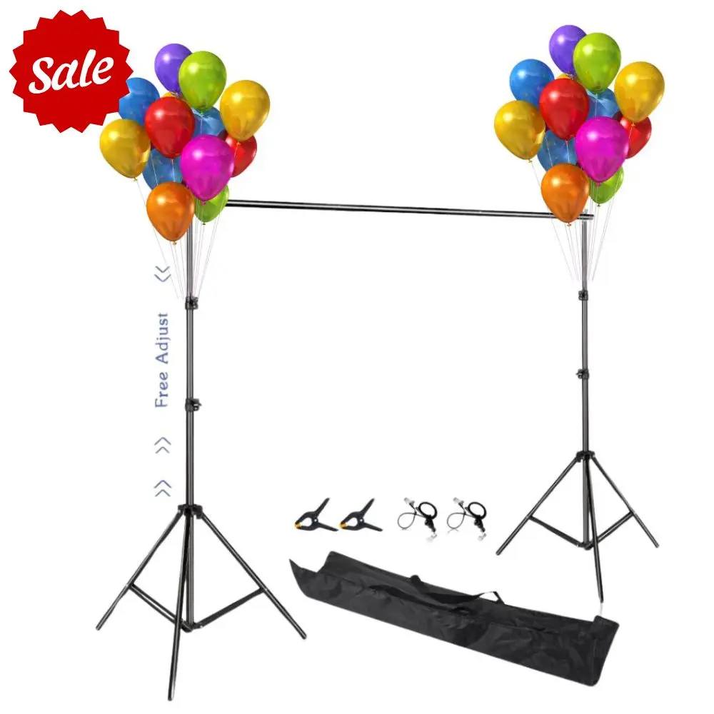 SH 2.6x3M/8.5x10ft Photo Frame Studio Backdrop Background Stand, Adjustable Telescopic Background Support System with Carry Bag