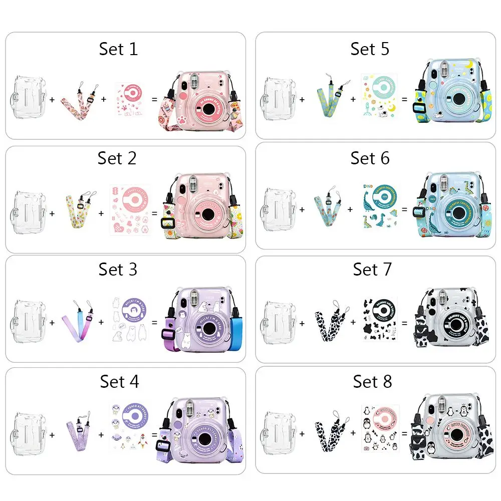 Shockproof Transparent Sticker Photo Bag Camera Cover Protective Shell Storage Case For Fujifilm Instax Mini 11