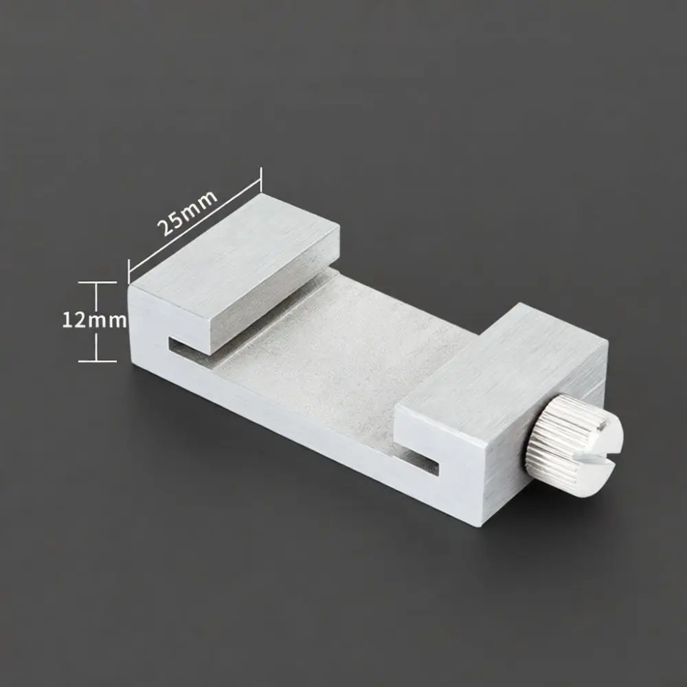 Precision Woodworking Steel Ruler Positioning Block Aluminum Scriber Fixed Slider Layout Measuring Gauge Marking Aide