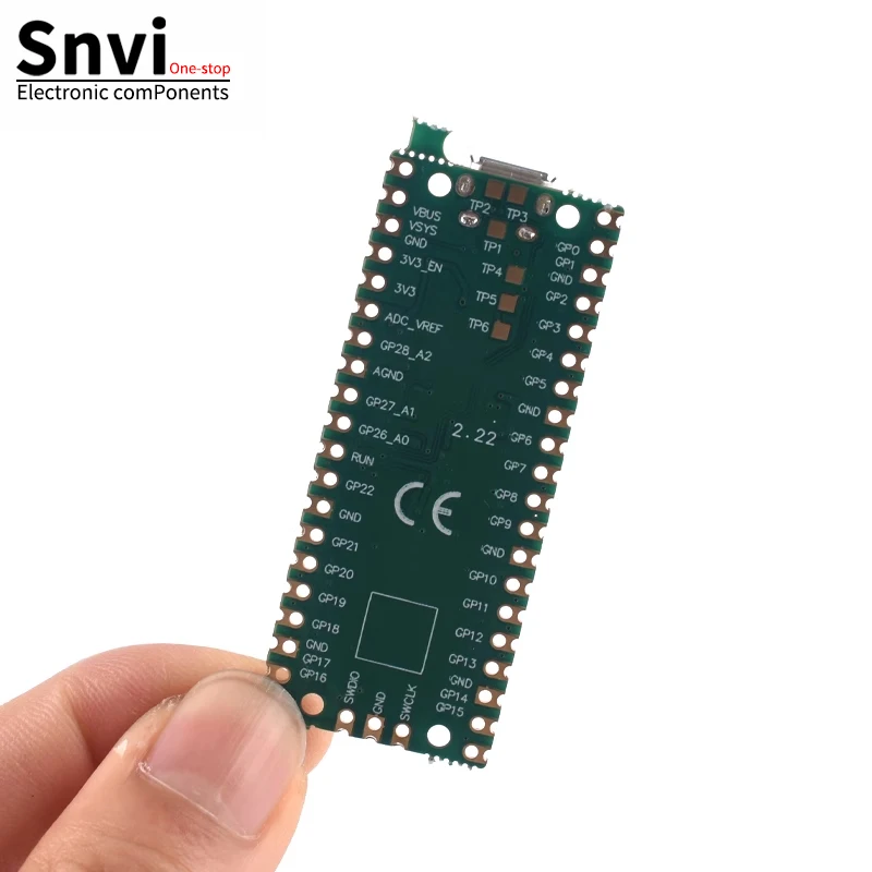 SNVI Raspberry Pi Pico Board RP2040 Dual-Core 264KB ARM Low-Power Microcomputers High-Performance Cortex-M0+ Processor