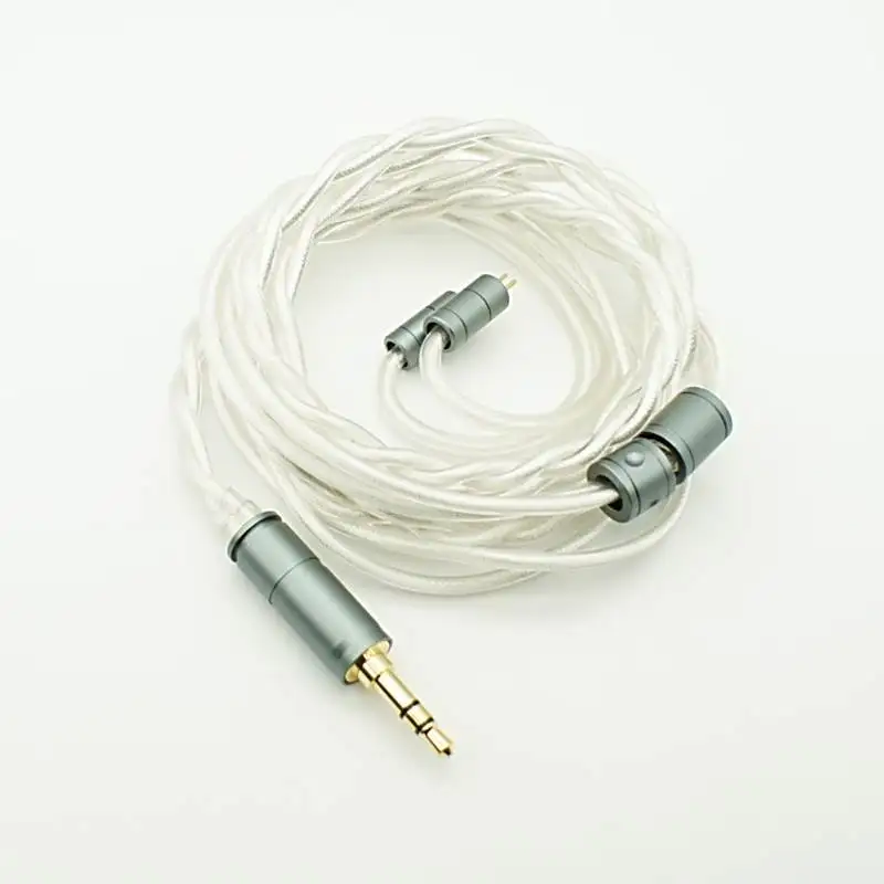 Hisenior White Whale 6 Shares OCC Silver-plated 2Pin 0.78mm HiFi Earphone Replacement Cable IEM Upgrade Cable