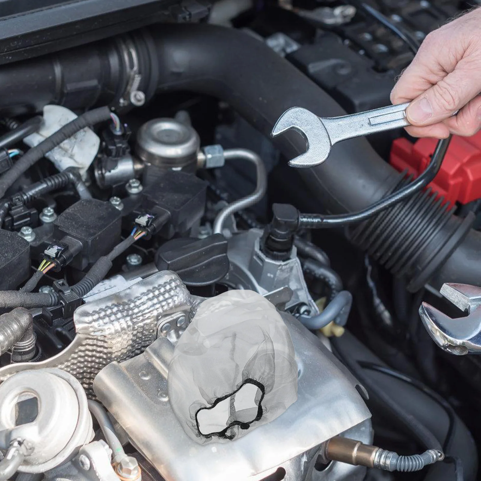 

Vehicle Intake Protector Cover High Efficiency Filtration Extend Lifespan Quick Convenient Installation Polyester Fabric