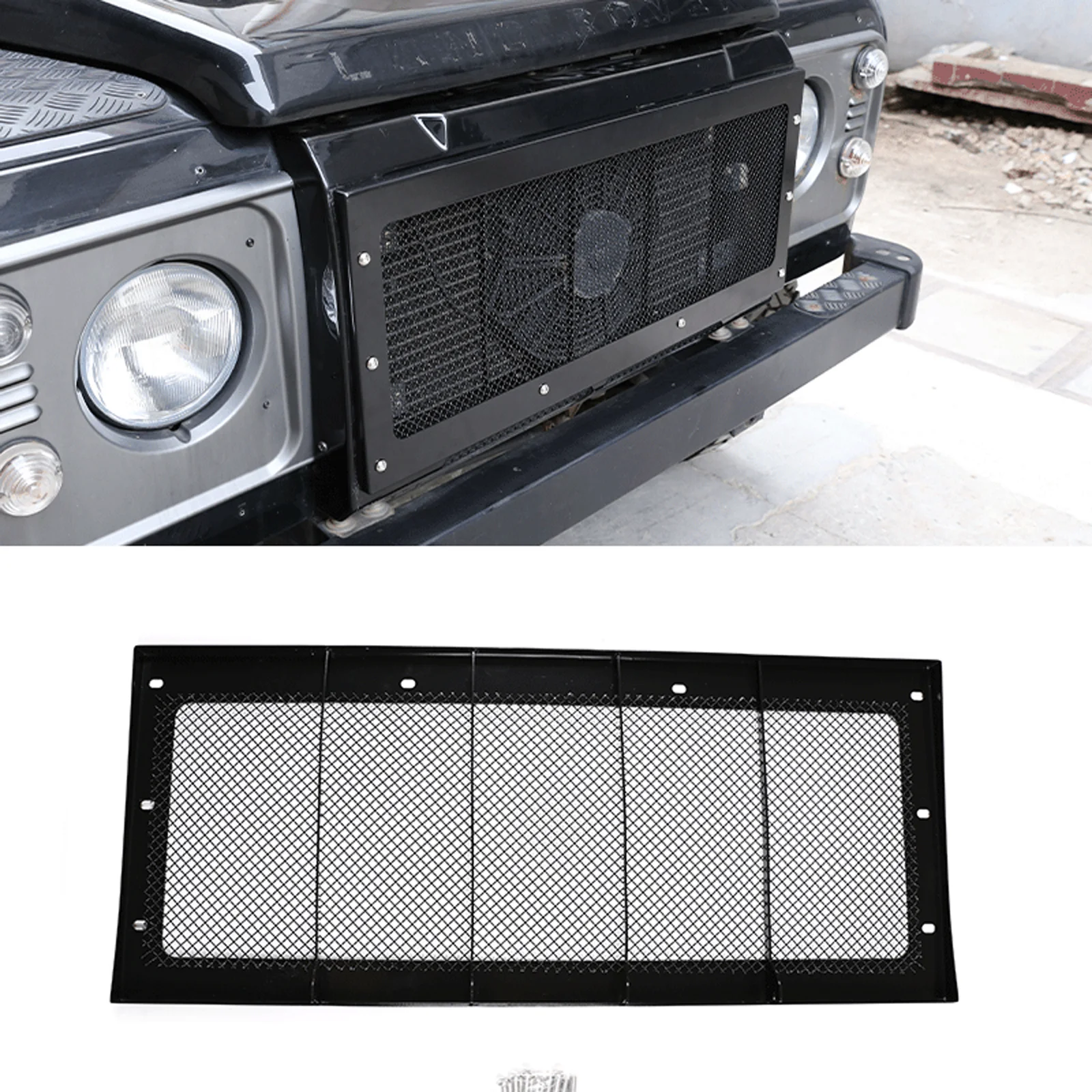 Car Black Front Grille Insect Net For Land Rover Defender 2008-2019