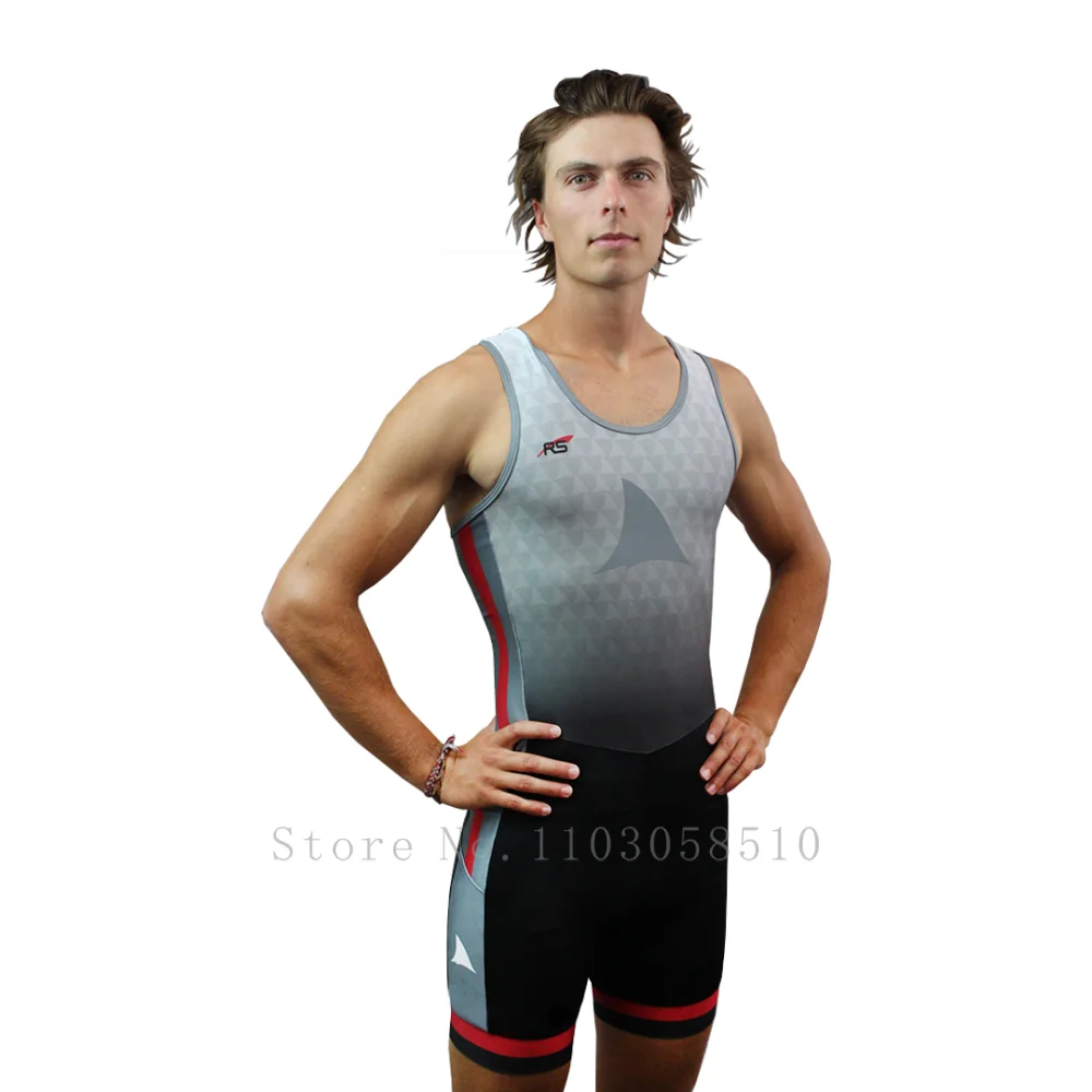 Hombres RS Regatta Sport World Remo Unisuit Vela ropa deportiva uniforme levantamiento de pesas natación medias ropa correr Skinsuit