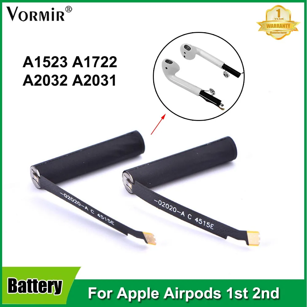 Vormir Battery Replacement For Airpods 1st 2nd A1604 A1602 A1523 A1722 A2032 A2031 Air Pods 1 2 Charging Case Box A1596