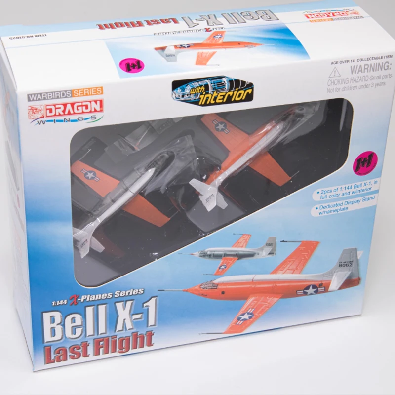 Escala 1:144 Bell X-1 Último Vôo Simulação Avião Modelo Exibição Estática Presente Colecionável Lembrança Exibição Estática