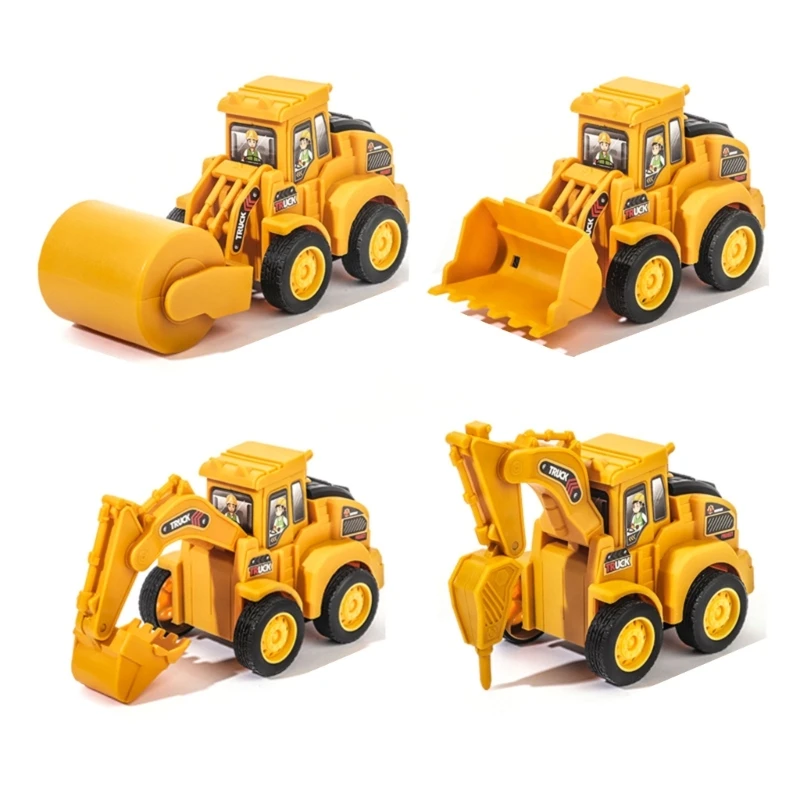 

Educational Construction Vehicle Toy for Children Push to Move Develop Fine Motor Skills and Imagination DIY Stickers