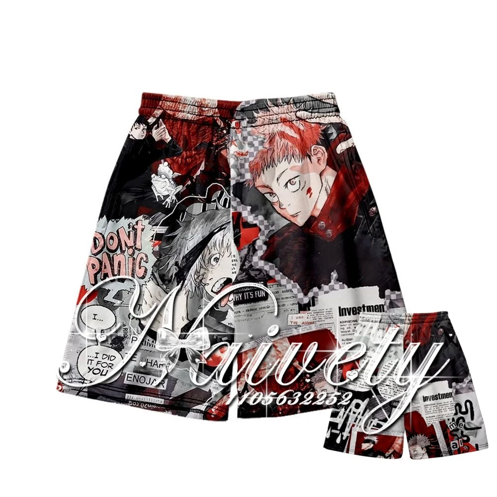 Jujutsu Kaisen Comic Collage Print Quick Dry Shorts Unisex Summer Breathable Sports Shorts Basketball Fitness Casual Short Pants