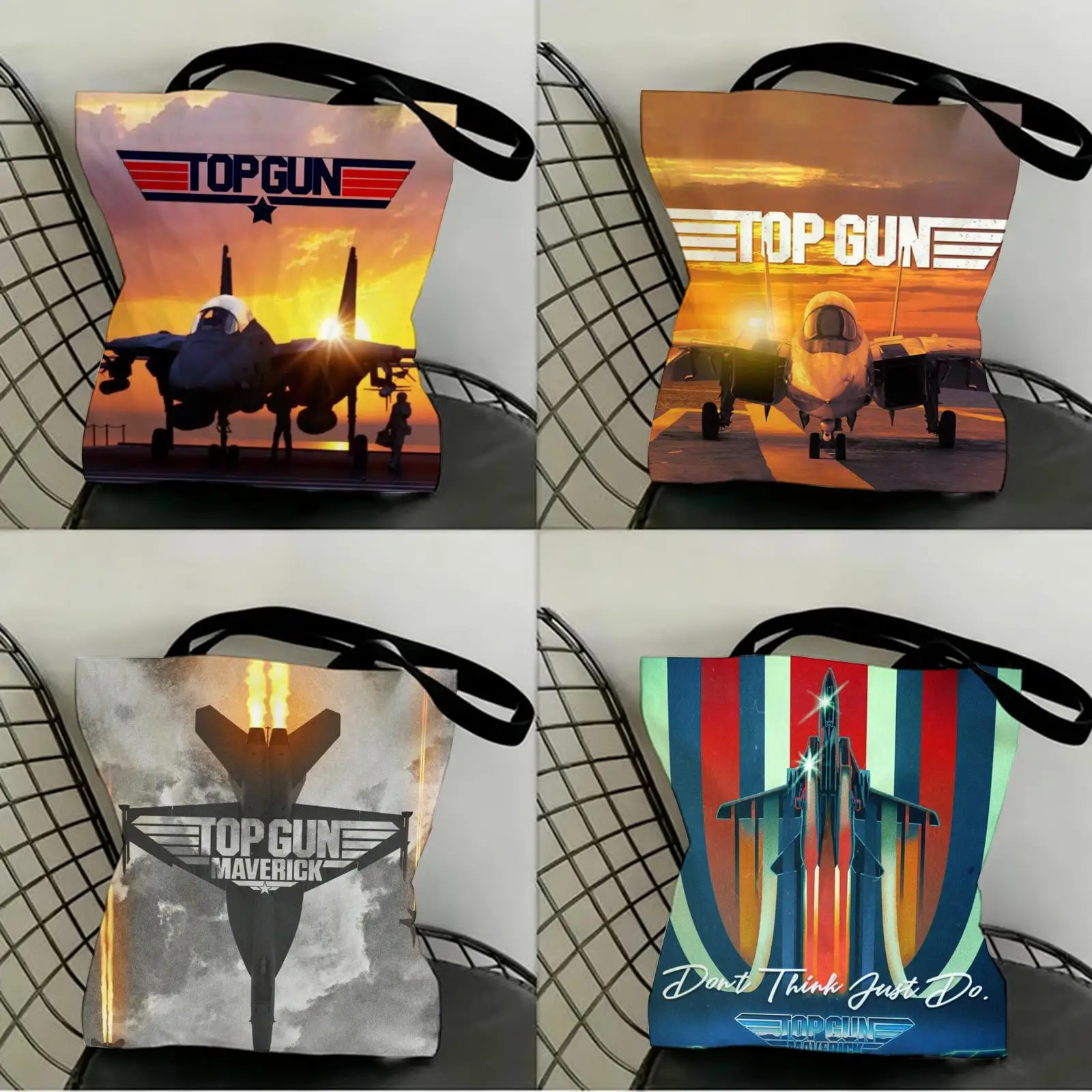 Classic Movie T-Top Gun Storage Bags Double-Sided Print Canv