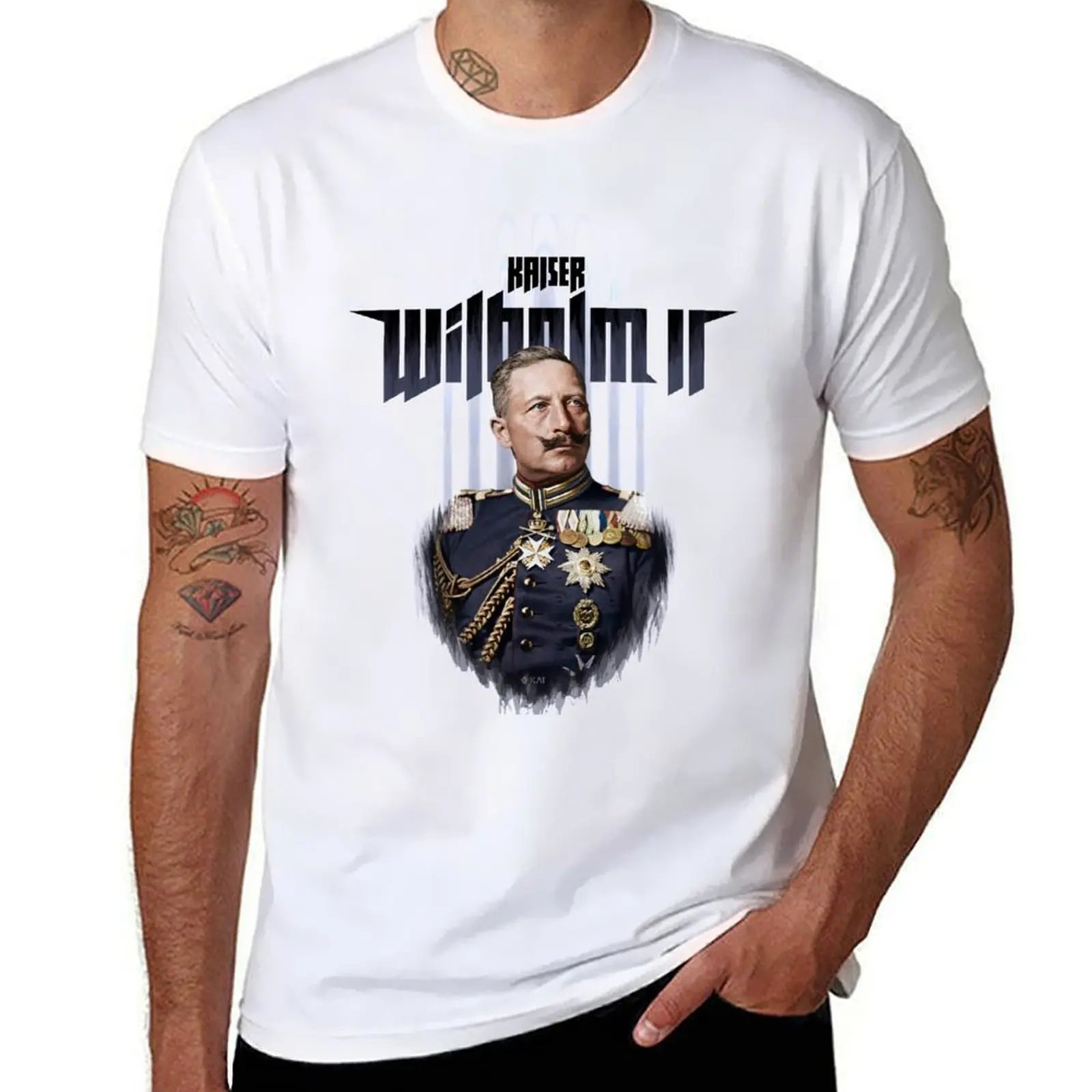 

Kaiser art man t colorized T-Shirt 1908 100% brand Wilhelm cotton t man shirt t heavy II, cotton luxury shirt shirt cotton men