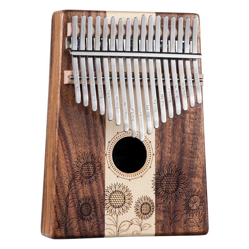 HLURU 17 keys Kalimba Professional Thumb Piano Solid Wood Material Finger Piano For Children Enlightenment Portable Piano Gifts