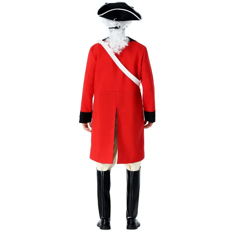 Vintage British Army Officer Uniform Adult & Kid Matching Set 18C Colonial Halloween Fancy Dress Cosplay view 3