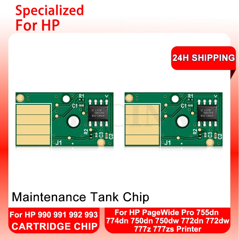 For HP 990 991 992 993 Maintenance Tank Chip For HP PageWide Pro 755dn 774dn 750dn 750dw 772dn 772dw 777z 777zs Waste Tank Chip