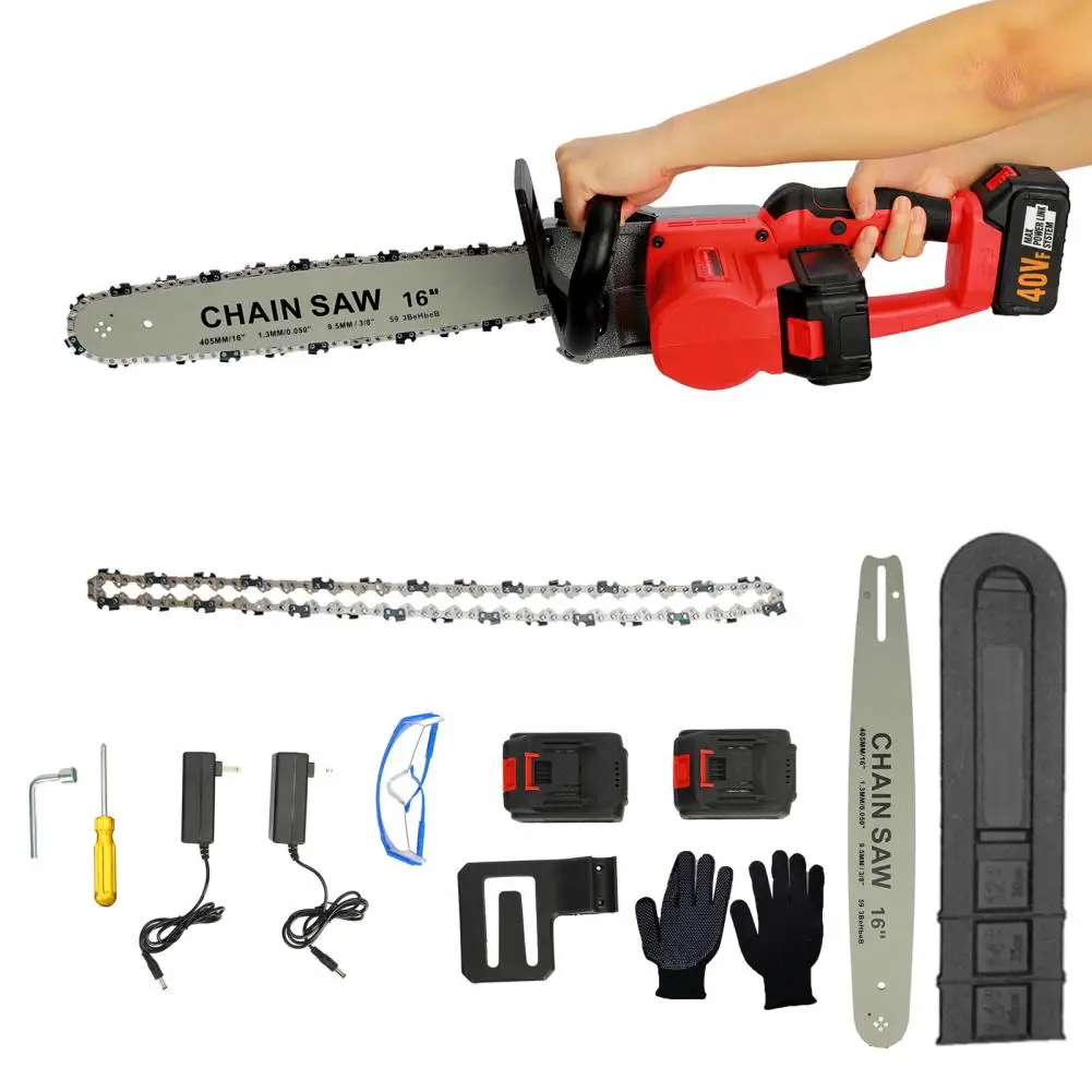 3800W Brushless Electric Chain Saw 17000rpm Portable Chainsaw Rechargeable Cordless Graden Pruning Tools For Home Wood Cutter