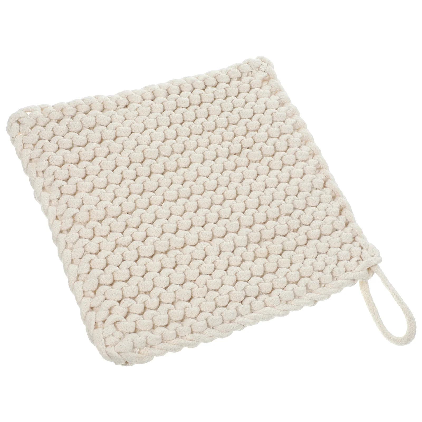 

1pc Thick Woven Bowl Mat Square Cup Pad Creative Pot Mat Coaster Bowl Cushion Cup Cushion Table Protection Decor