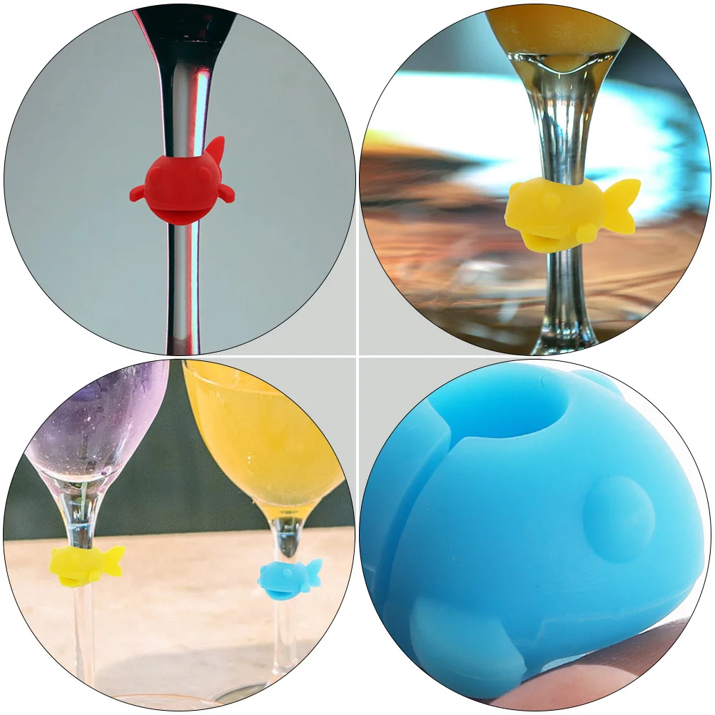 

24Pcs Wine Glass Charms Thermally Insulated Odorless Nonfade Creative Decors Wine Charms Cup Tags Glass Identification Tools