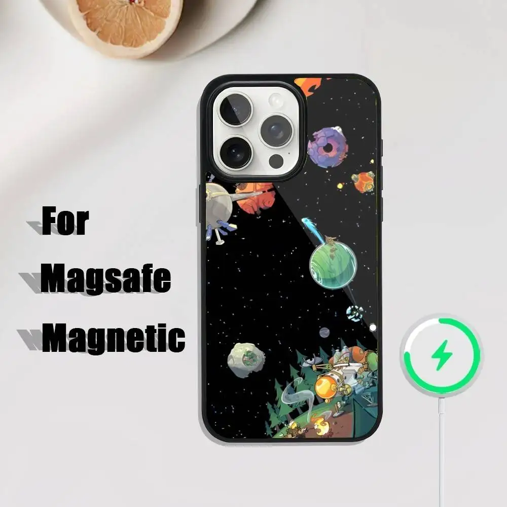 O-Outer Wilds Game Phone Case para iPhone 17,16,15,14,13,12,11,Pro,Max,Plus,Mini,SE4,E Carregamento sem fio magnético Magsafe