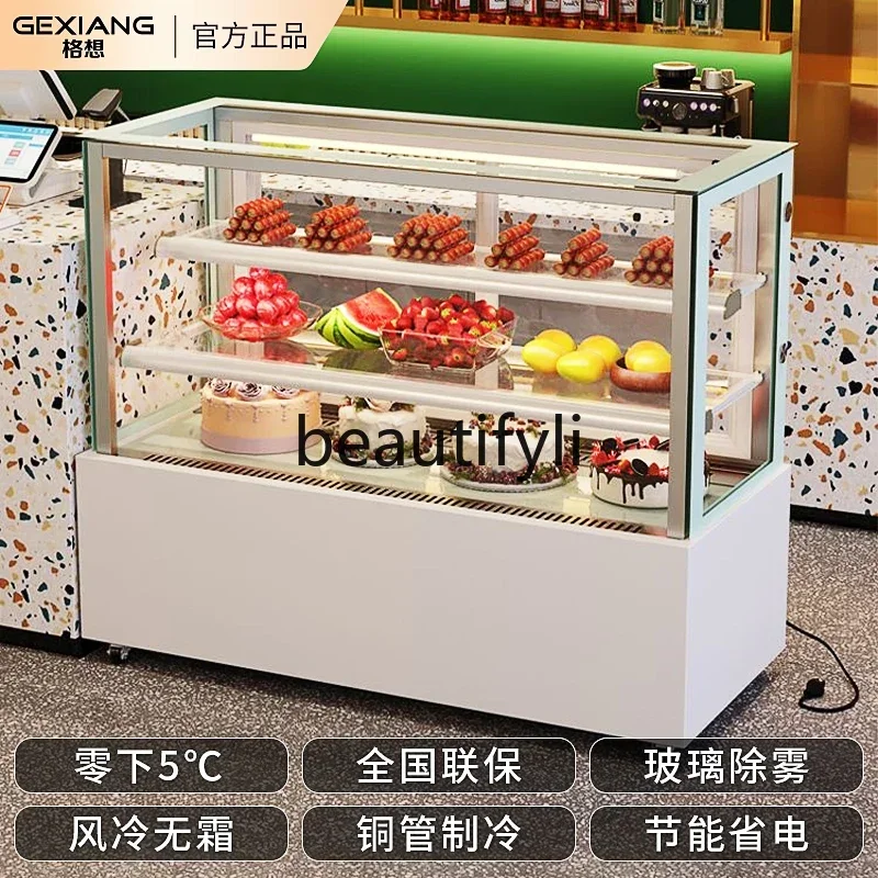 2003 Low Temperature Cake Display Cabinet Commercial Refrigerated Freezer Embedded Coffee Bar Counter Fresh-keeping Cabinet