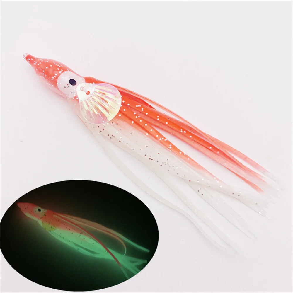 1PCS Fake Bait Streamlined Design Connecting Hooks For Easy Throwing Better Effect After Reflection Fishing Bait Squid Bait