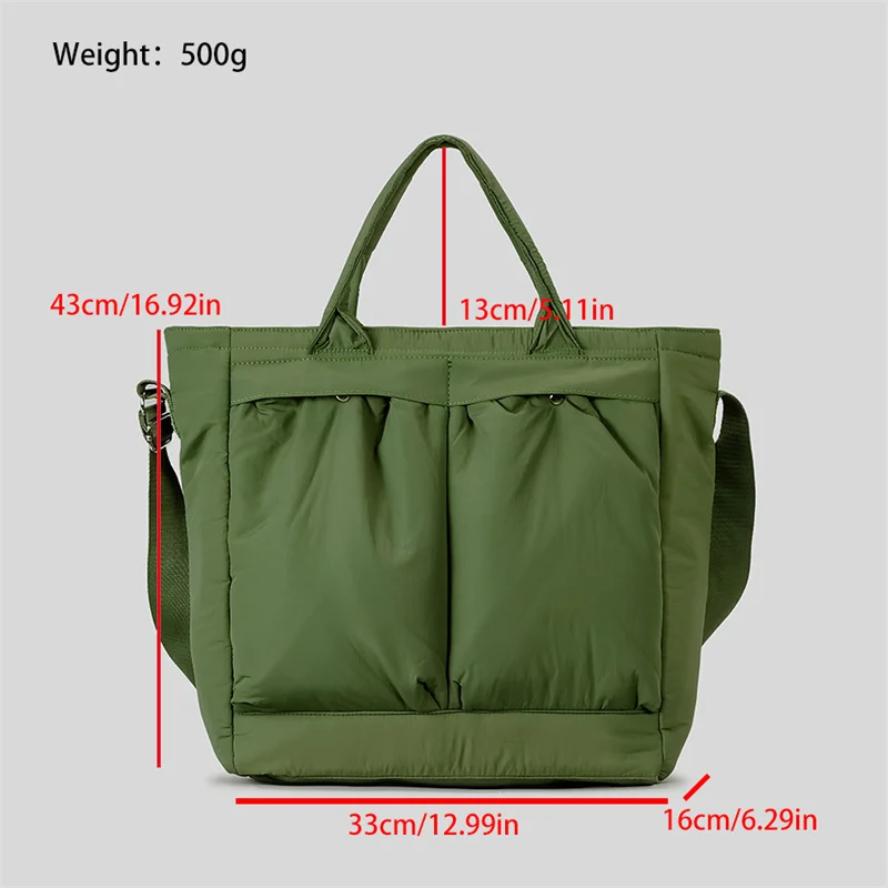 XMESSUN New Trendy Nylon Cloth Handbag for Women,Fashion Army Green Travel Bag Designer Female Casual Shoulder Crossbody Bag view 2