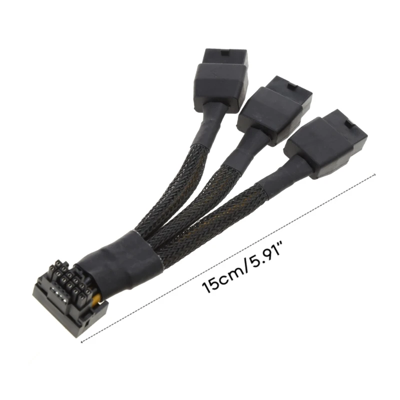 E9LB 3x8pin 8PIN to 16Pin 12VHPWR GPU Power Cable 16Pin Connector GPU Extension Cable