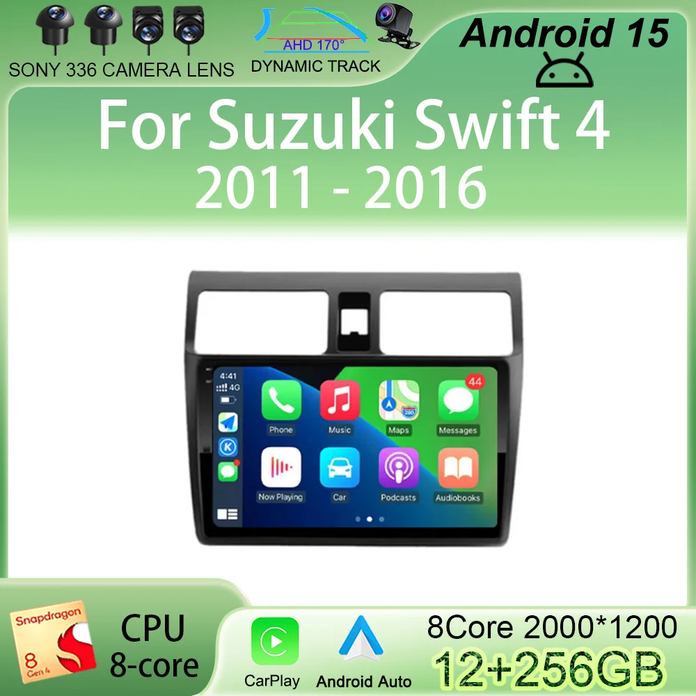 Android 15 для Suzuki Swift 4 2011 2012 2013 2014-2016 Автомобильный радиоприемник Стерео Мультимедийный видеоплеер 2 Din Авто Аудио GPS Carplay