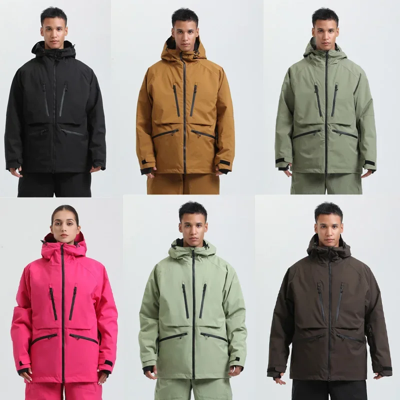 

Loose Man Snowboarding Jacket Windproof Snow Clothing Waterproof Warm Winter Coats Female Outdoor Equipment Breathable Ski Wear