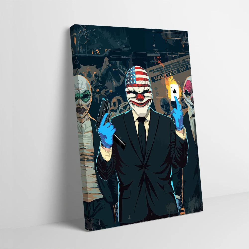 

Payday 2 Printing Poster Pictures Wall Art Canvas Painting for Aesthetic Room Decor Interior Accessories Home Decorations Mural
