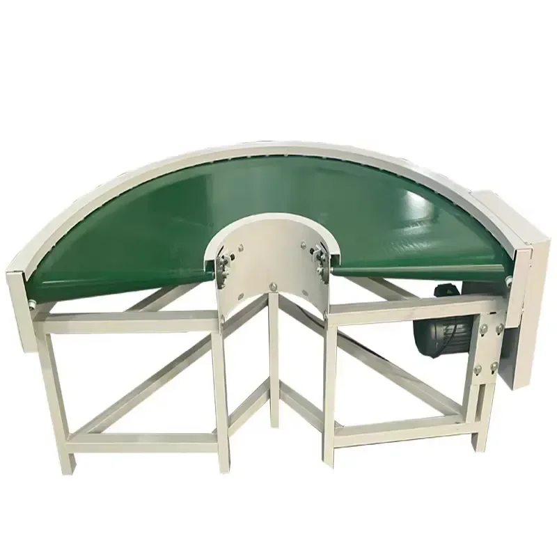 Durable 180° Bend Belt Conveyor with Adjustable Speed for Assembly Line