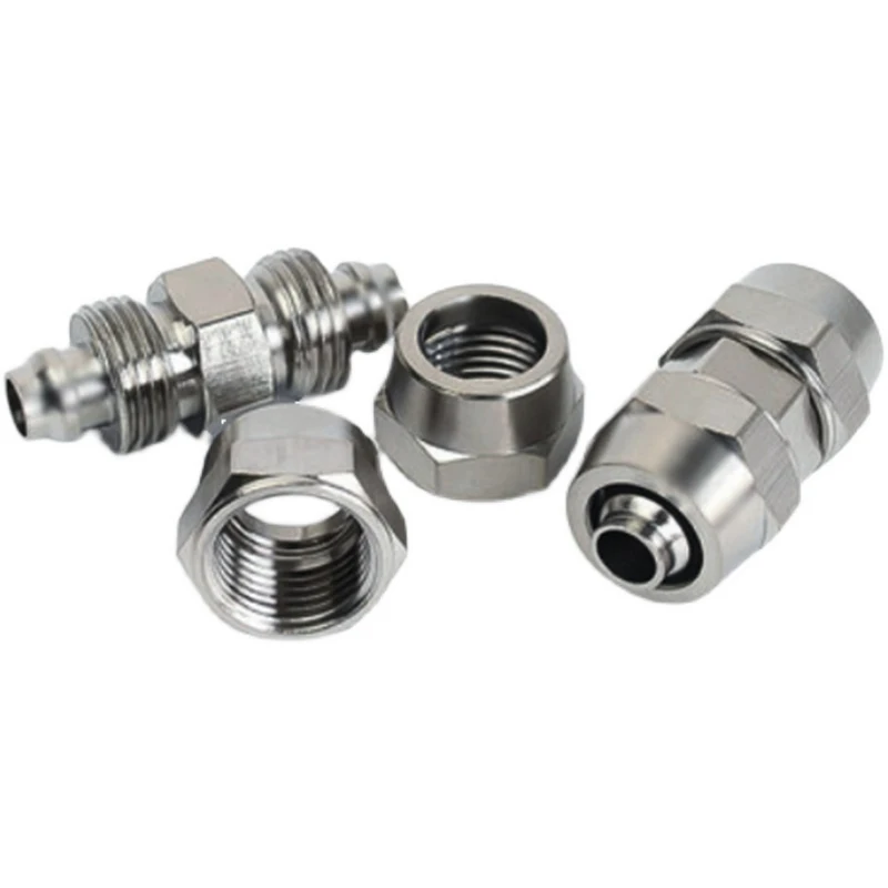 Lock Nut Straight Type PU PG 4MM 6 8 10 12 14 16MM Push in Fittings Pneumatic For Air Pipe Qucik Connector