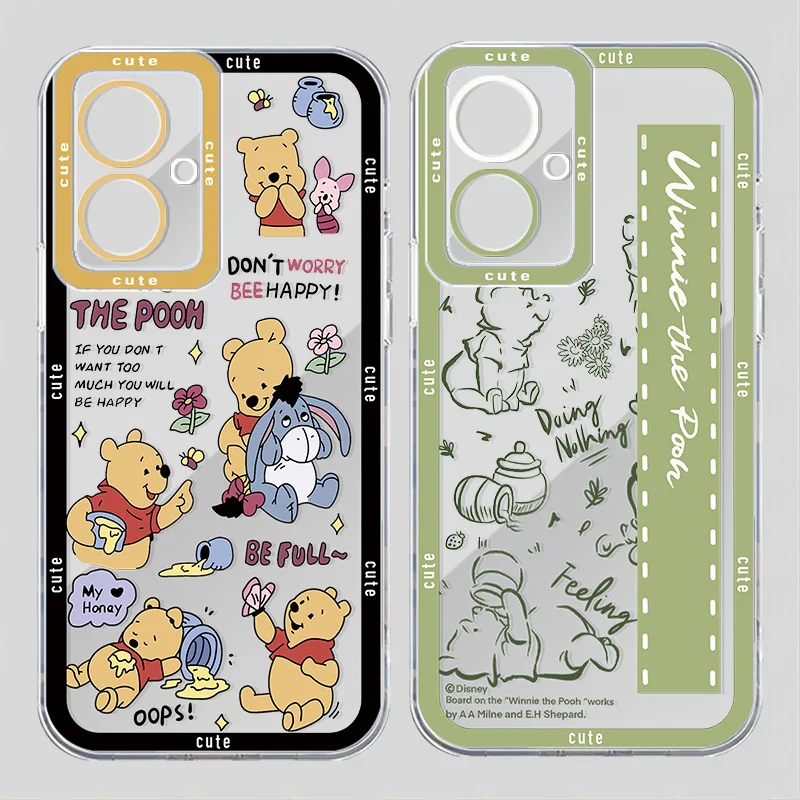 Winnie the Pooh Angel Eye Phone Case For OPPO A 55 54 53 52 38 36 35 33 32 31 16 15 9 8 7 5 S E K 2019 2020 2021 Funda Soft Capa