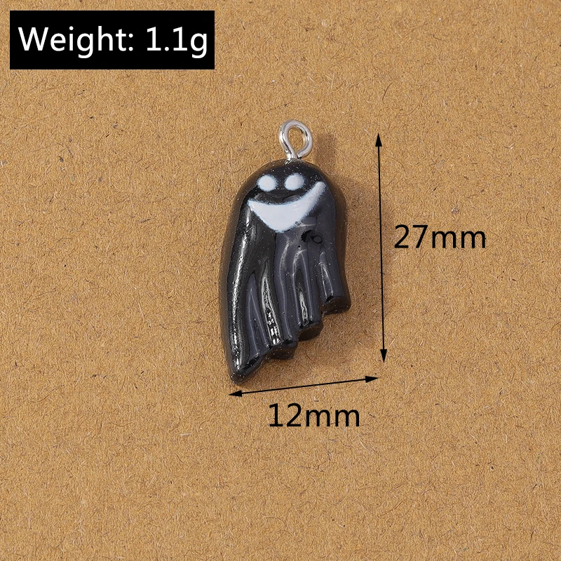 10 Stück niedlichen Harz Halloween Ghost Pumpkin Charms Anhänger für Schmuck machen Halskette Ohrringe DIY Armband Zubehör liefert – Detail 13