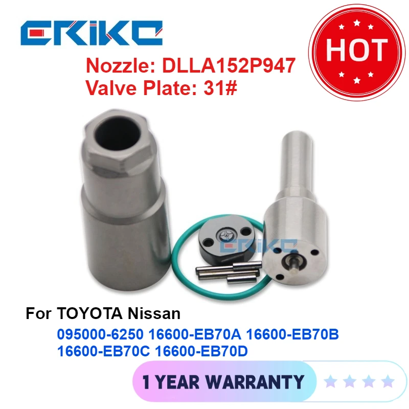 

Repair Kits Nozzle DLLA152P947 Valve Plate 31# for TOYOTA Nissan 095000-6250 16600-EB70A 16600-EB70B 16600-EB70C 16600-EB70D