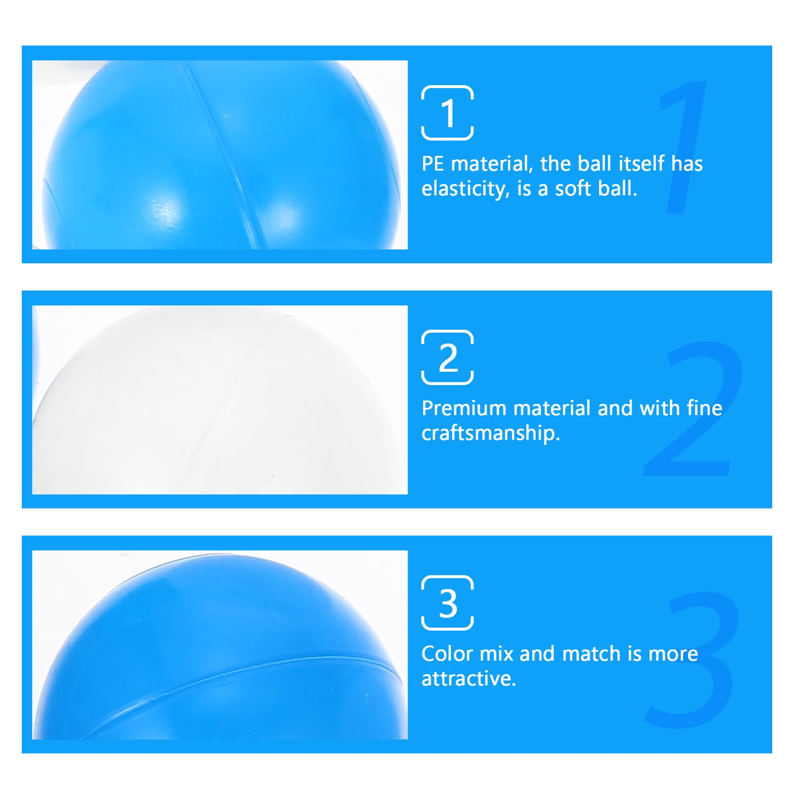 

1 set Ocean Balls Educational Toys for Toddlers Children Decorative Kids Plaything Safe Size Hand Eye Coordination