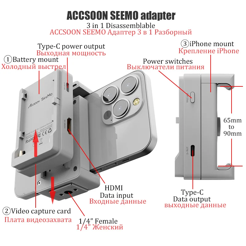 Imagem -04 - Accsoon Seemo em Placa de Captura de Vídeo para Iphone Ipad Como Câmera Monitor de Fluxo Registro Videografia Cineasta Vlogger Hdmi Ios