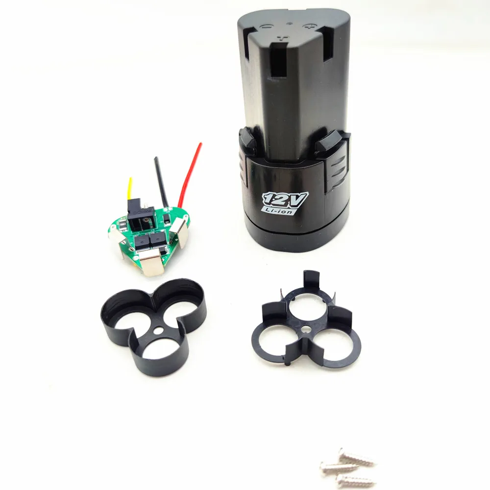 12V A Style отвертка электрическая дрель аккумулятор чехол коробка с 18650 кронштейнами держатель 3S 40A BMS Pcb
