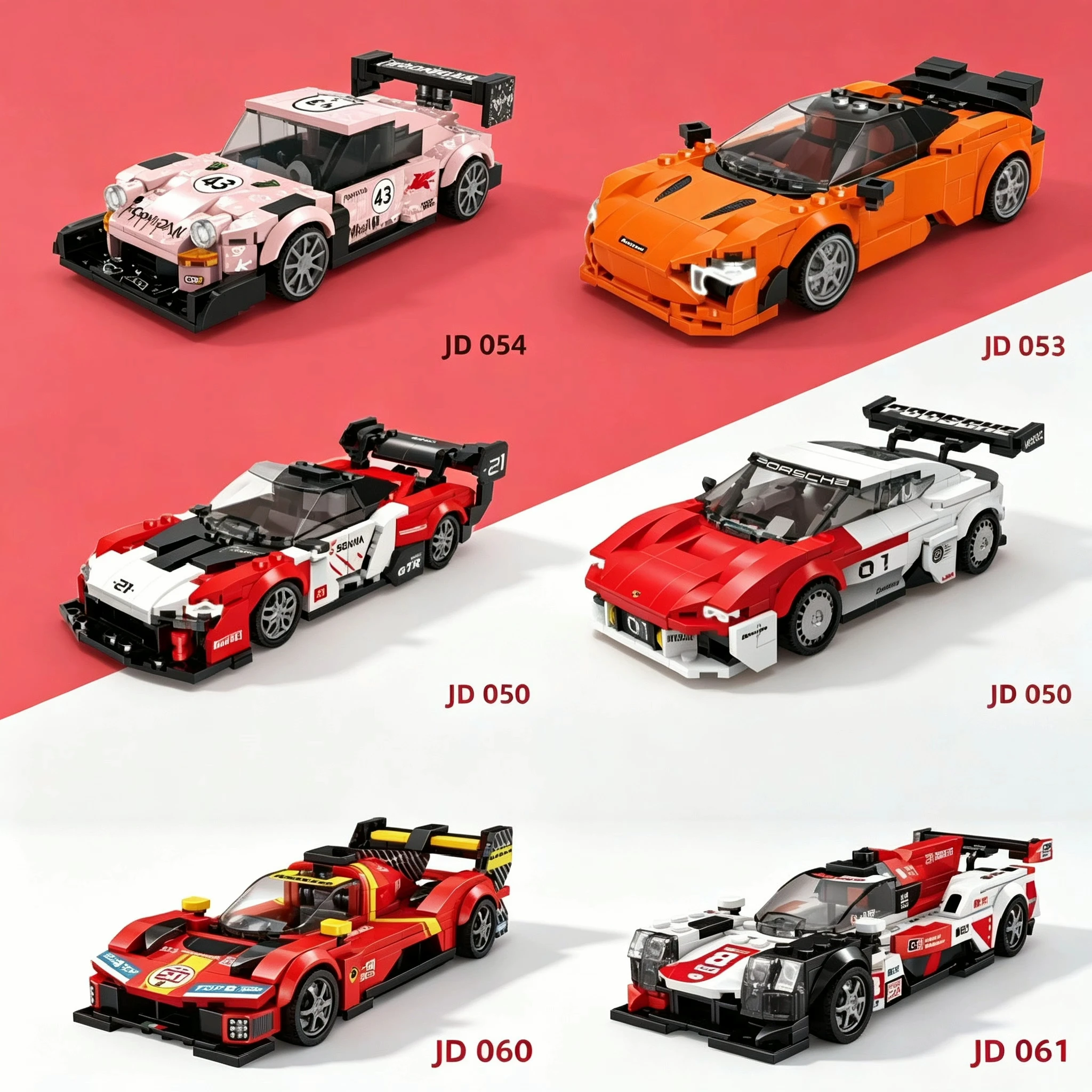 MOC Carro de Corrida Tecnológico Urbano, Modelo de Blocos de Montar, Carro Esportivo, Carro de Corrida para Garagem, Brinquedo Criativo, Presente, Ornamento