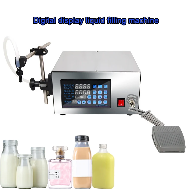 Table Top Digital Control Magnetic Pump 5-3500ML Pet/Milk/Water/Mini Glass bottle Liquid filling machine