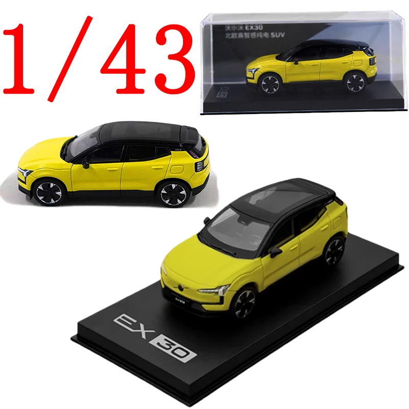 

VOLVO литой под давлением масштаб 1/43 Volvo EX30 модель автомобиля из сплава Volvo EX30 желтый игровой автомобиль игрушки для мальчиков подарок оригинальная коробка