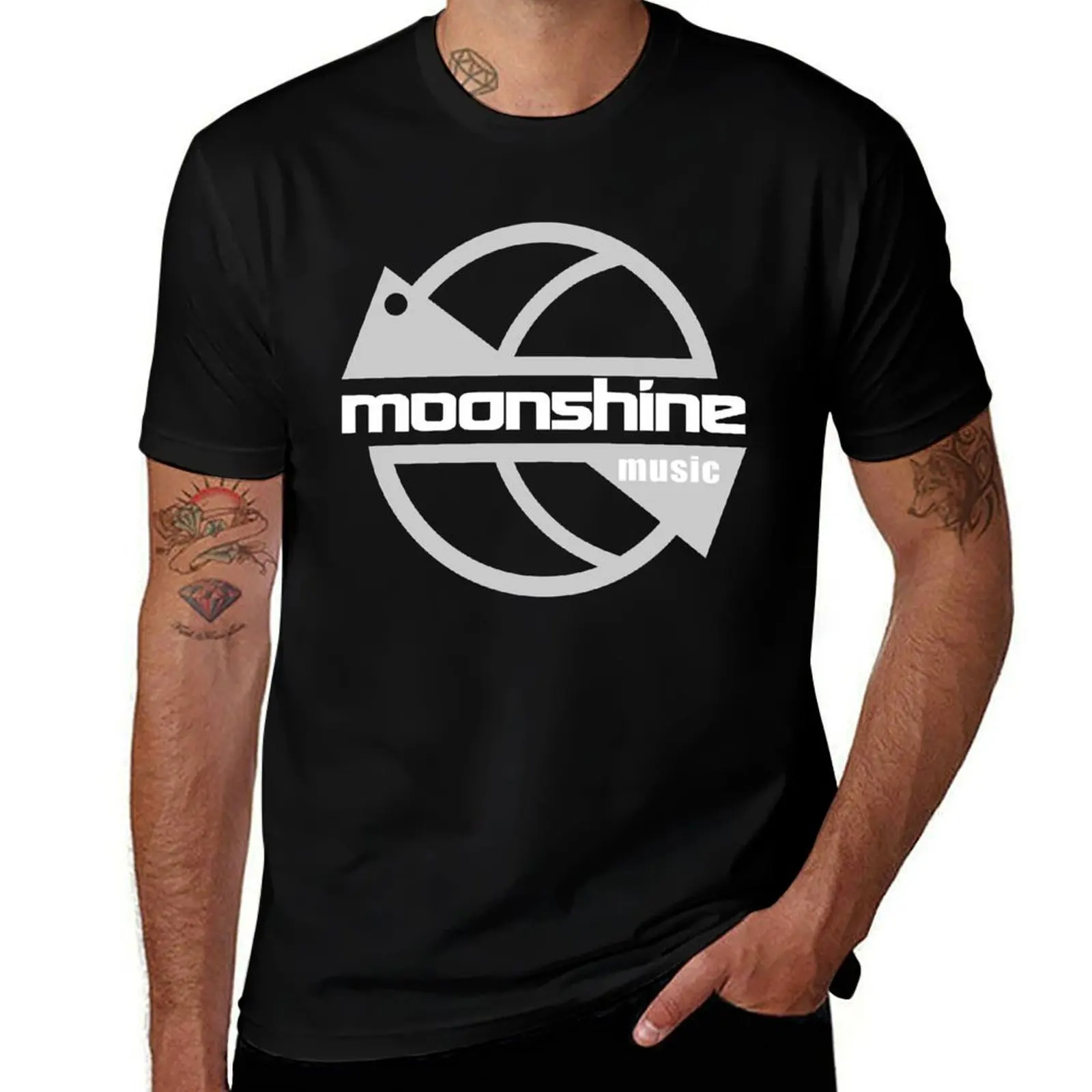 Moonshine music tri blend T-Shirt t shirts for man cotton funny T-Shirt