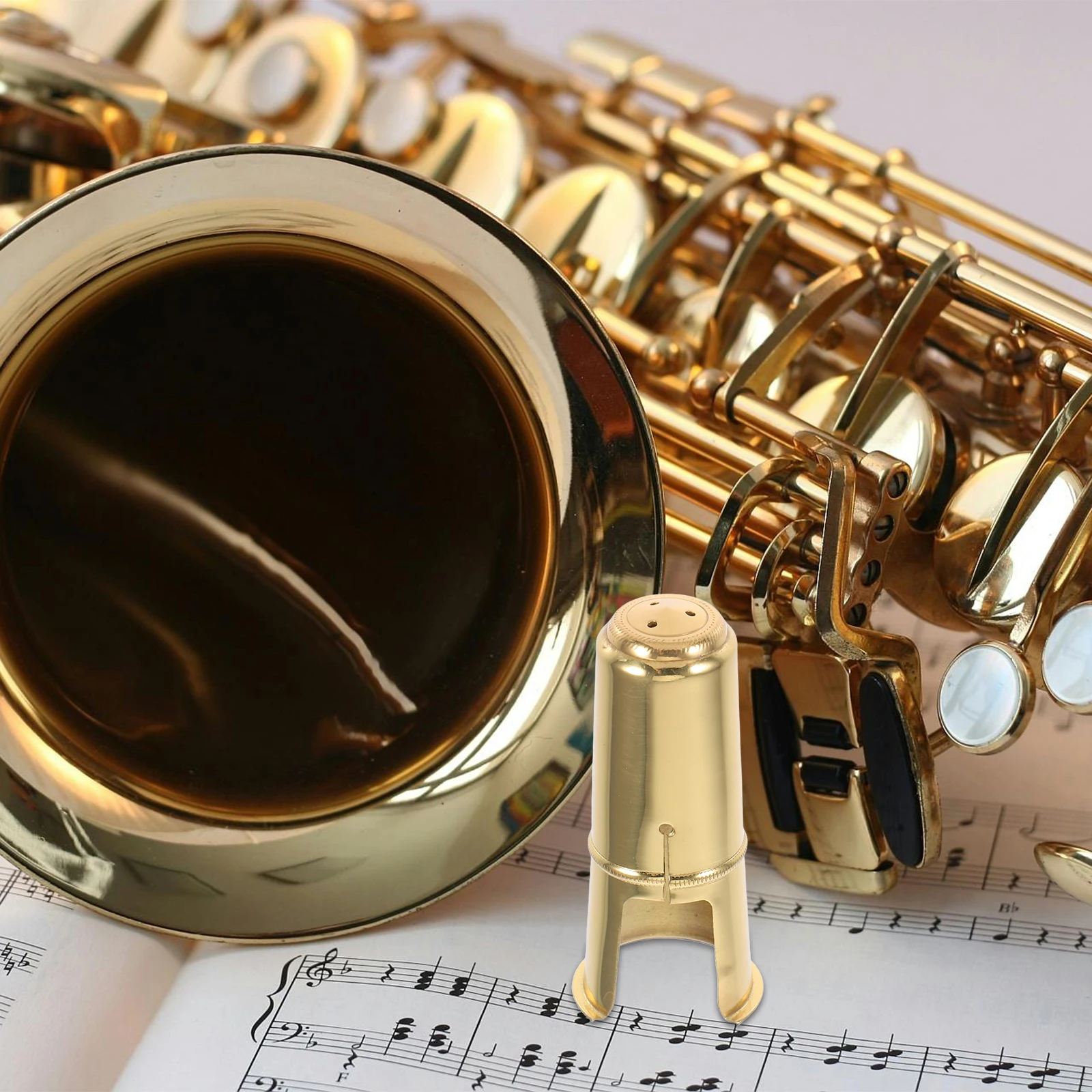

84 Mm Saxophone Hood Protective Gear Mouthpiece Cap Accessories Golden Color Accessory Equipment